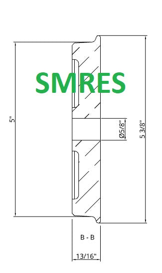 5" Diameter Wheel - 7¼" Standard Gauge