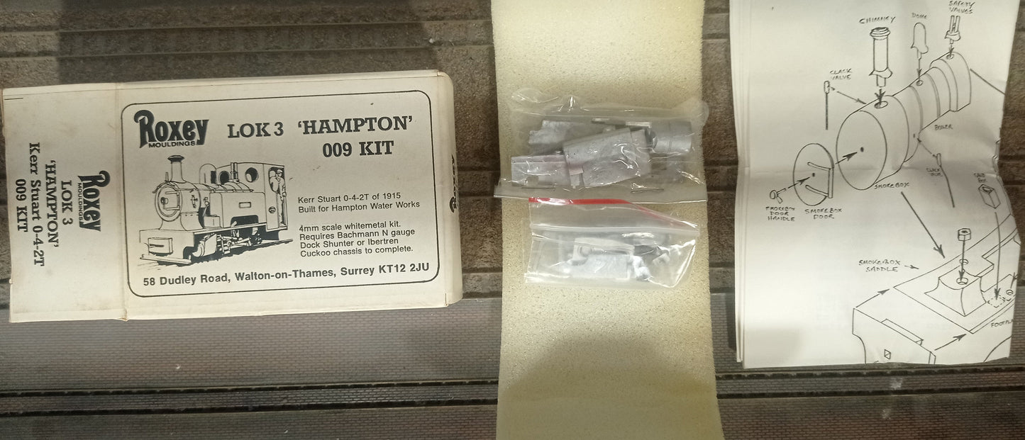 Roxey 009 Gauge Hampton Kerr Stuart 0-4-2T Kit with chassis