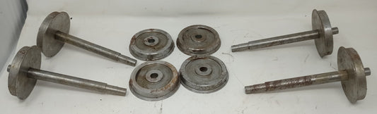 SOLD 1384 - 4 x Part Assembled 5" Gauge Wheelsets