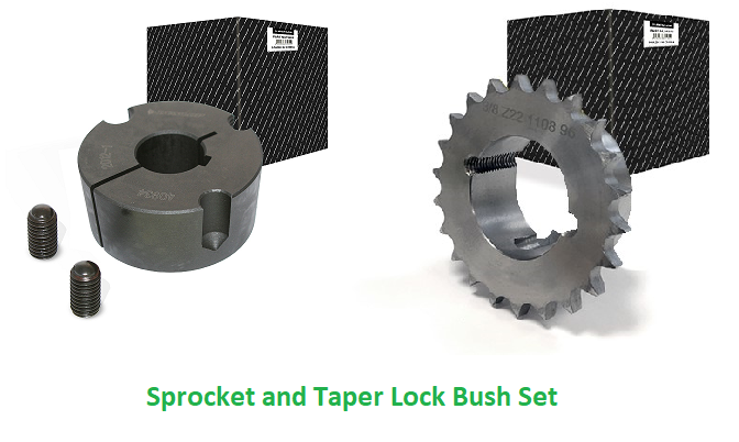 3/8" Chain Sprocket with Taper Lock Bush - 22 Teeth